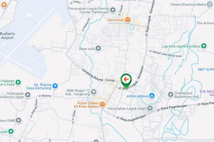 Map - Vertical Static Billboard at Jl. Raya Tugu Legok, Legok, Kabupaten Tangerang, Banten (nearby SPBU Pertamina, side B)
