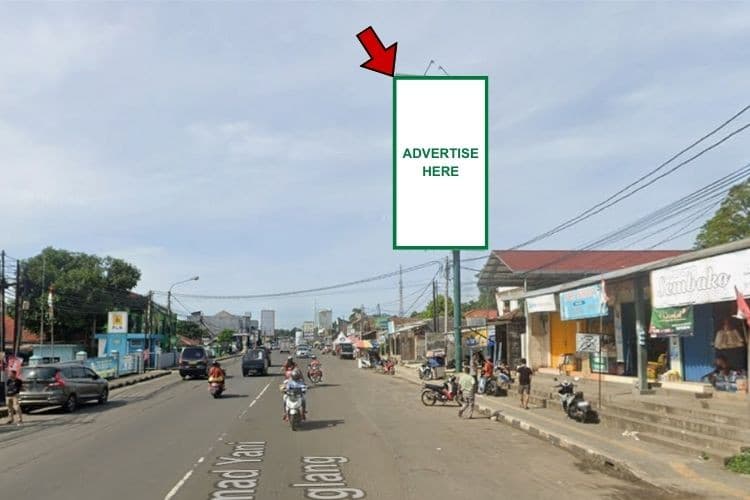 1 Panel Vertical Static Billboard at Jl. Jenderal Ahmad Yani, Pandeglang, Banten (nearby Bank Mandiri KCP Pandeglang)