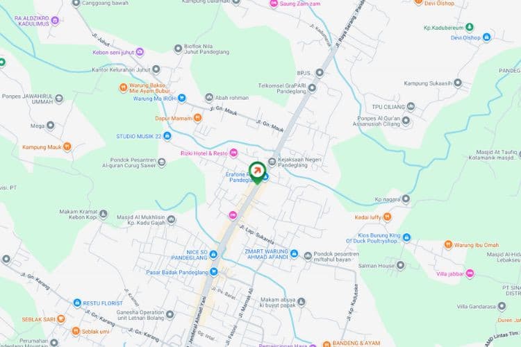 Map - Vertical Static Billboard at Jl. Jenderal Ahmad Yani, Pandeglang, Banten (nearby Bank Mandiri KCP Pandeglang)