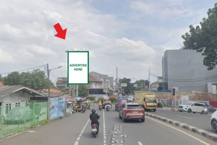 1 Panel Vertical Static Billboard at Jl. Kembang Kerep, Meruya Utara, Kembangan, Jakarta Barat, DKI Jakarta  (Side B)