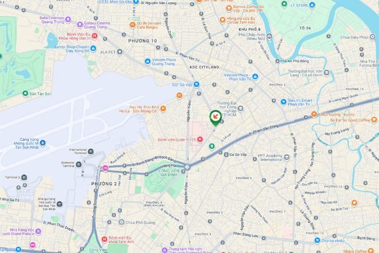 Map -  Horizontal Unipole Billboard at Pham Ngu Lao – Nguyen Thai Son Crossroads, Hanh Thong Ward, Ho Chi Minh City