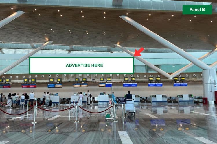 Panel B - Horizontal Airport LED Screen Billboard at Tan Son Nhat International Airport, Tan Son Nhat Ward, Ho Chi Minh City (T3 Terminal, Vietnam Airlines check-in area)