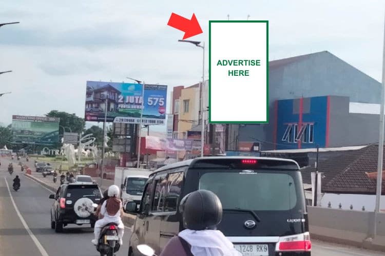 1 Panel Vertical Static Billboard at Jl. Raya Cisauk Lapan, Cibogo, Cisauk, Kabupaten Tangerang, Banten (nearby Vihara Sobhita Tridharma Cisauk)