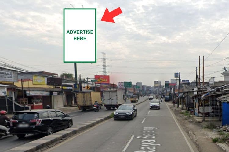 1 Sided Vertical Static Billboard at Jl. Raya Serang, Talagasari, Cikupa, Kabupaten Tangerang, Banten (nearby Indogadai Cikupa)