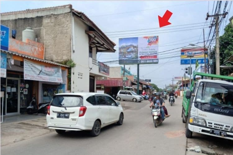 Horizontal Static Billboard at Jl. H. Nawi Malik, Pd. Petir, Kec. Bojongsari, Depok, Jawa Barat  (Side A) (Day View)