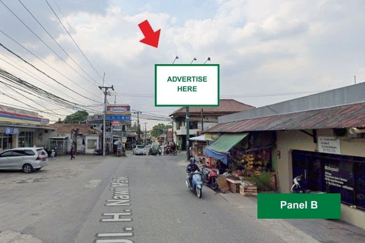 1 Sided Horizontal Static Billboard at Jl. H. Nawi Malik, Pd. Petir, Kec. Bojongsari, Depok, Jawa Barat  (Side B)