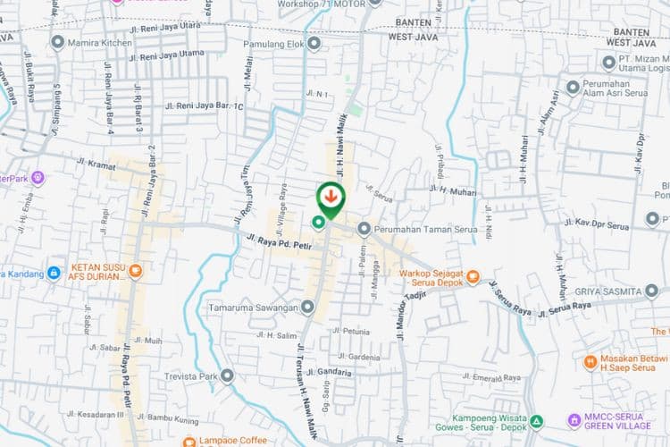 Map - Horizontal Static Billboard at Jl. Raya Parung - Ciputat, Serua, Kec. Bojongsari, Depok, Jawa Barat  (Side B)
