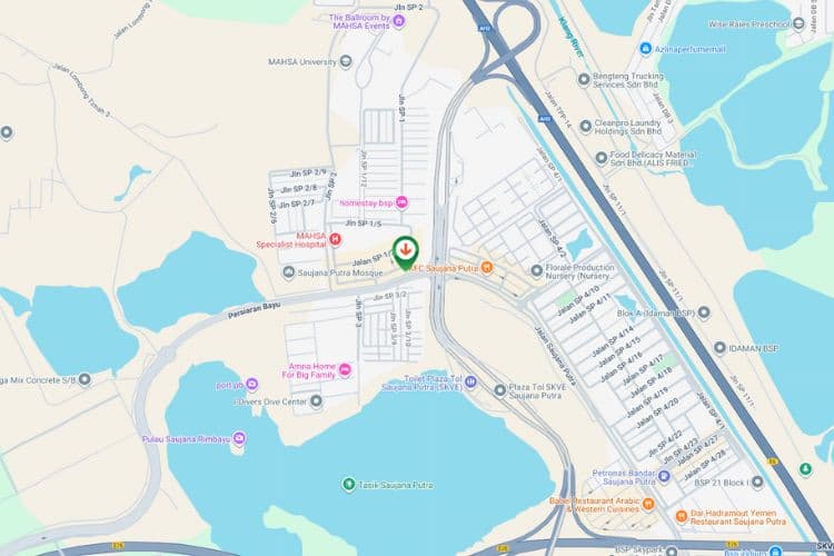 Map - Free Standing Billboard at Persiaran Saujana Putra, Bandar Saujana Putra, Jenjarom, Selangor (Near Plaza Tol ELITE Bandar Saujana Putra - NO.2)