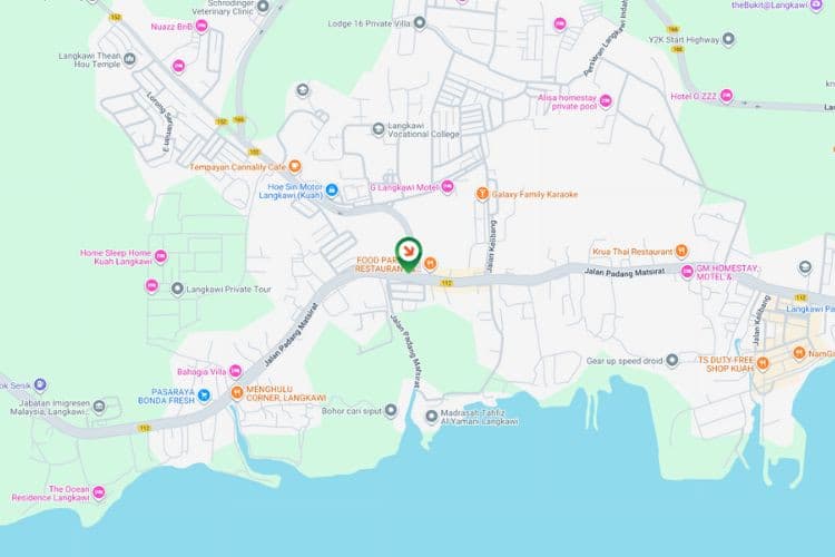 Map - Free Standing Billboard at Jalan Padang Matsirat / Jalan Gaong, Langkawi, Kedah