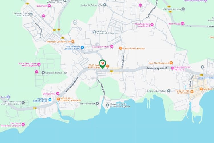 Map - Free Standing Billboard at Jalan Padang Matsirat / Jalan Gaong, Langkawi, Kedah (towards Jalan Padang Gaong [A])