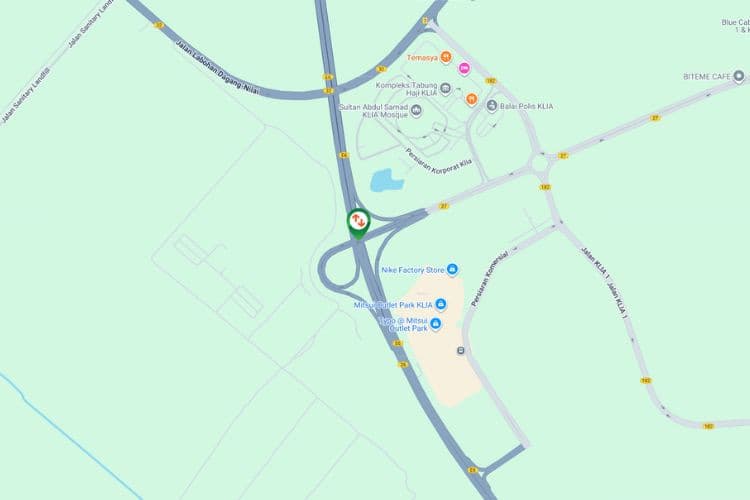 Map - Overhead Bridge Billboard at KLIA Expressway KM7.87, Sepang, Selangor (near Mitsui Outlet KLIA)