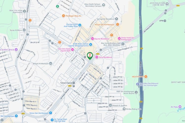 Map - Free Standing Billboard at Jalan Putra Permai, Seri Kembangan, Selangor (in front AEON Mall Equine Park)