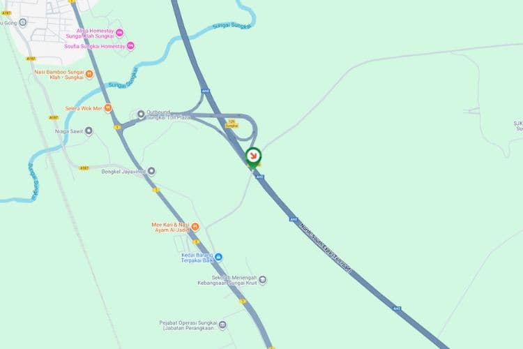 Map - Overhead Bridge Billboard at NSE Highway KM354, Sungkai, Perak (NB)