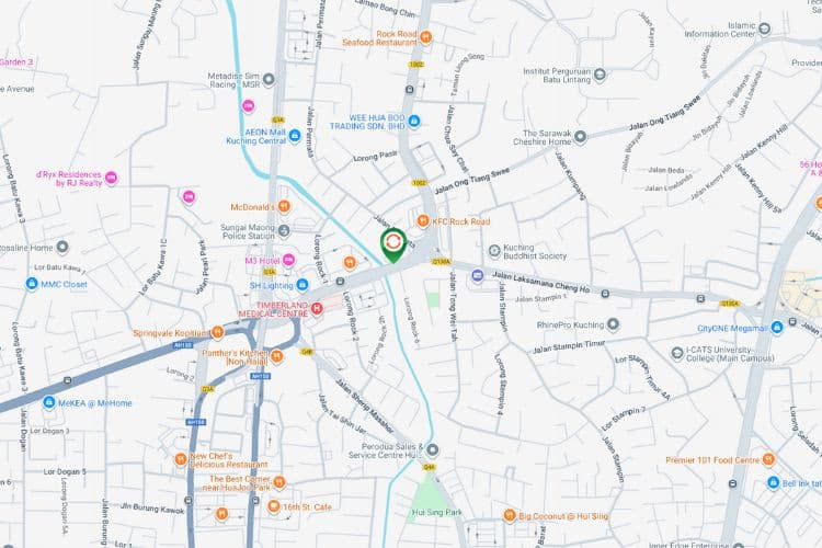 Map - Parking Booth Billboard at Central Park Commercial Centre, Third Mile, Jalan Rock, Kuching, Sarawak (4 panels)