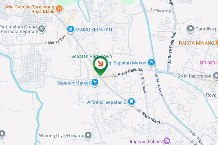 Map - Vertical Static Billboard at Jl. Raya Mauk, Sepatan, Sepatan, Kabupaten Tangerang, Banten (Nearby Wedrink)
