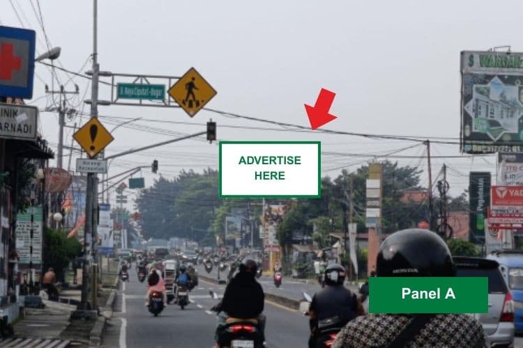 1 Sided Horizontal Static Billboard at Jl. Raya Bojongsari, Bojongsari Baru, Bojongsari, Depok, Jawa Barat  (in front of Pujasari Market A)