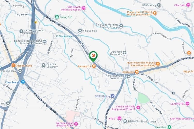 Map - Horizontal Static Billboard di Jl. Raya Tol Puncak Cianjur, Pandansari, Ciawi, Bogor, Jawa Barat