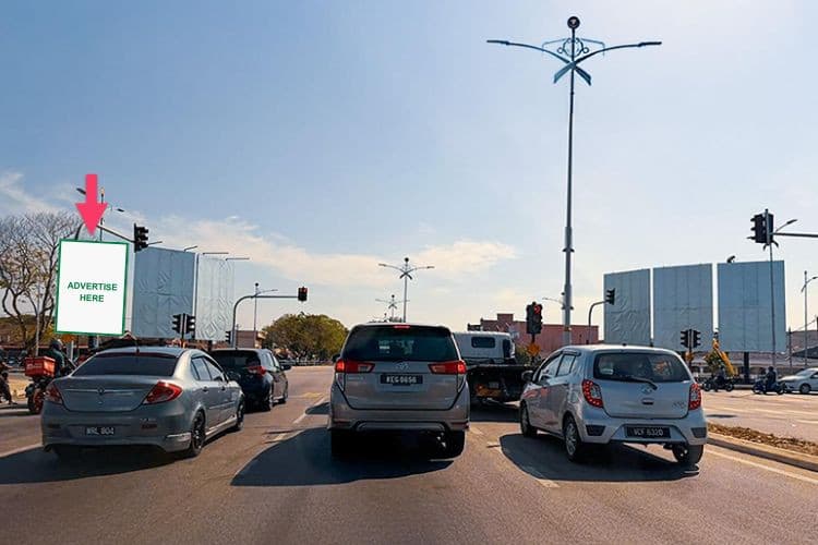 1 Panel Vertical Minipole Billboard at Sultanah Bahiyah Highway / Jalan Suka Menanti, Alor Setar, Kedah (left panel [A])