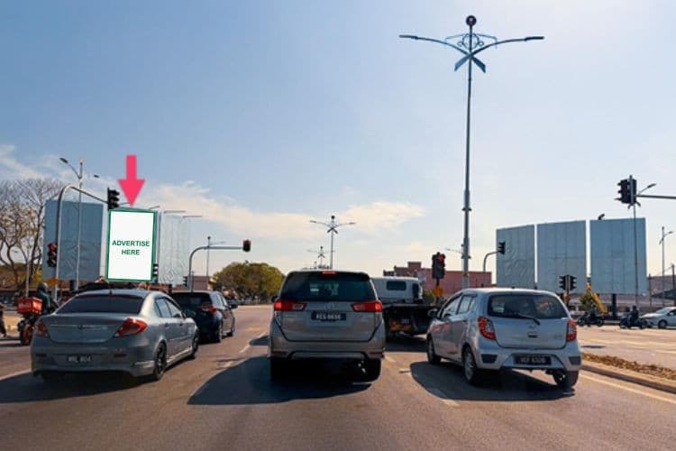 1 Panel Vertical Minipole Billboard at Sultanah Bahiyah Highway / Jalan Suka Menanti, Alor Setar, Kedah (left middle panel [B])