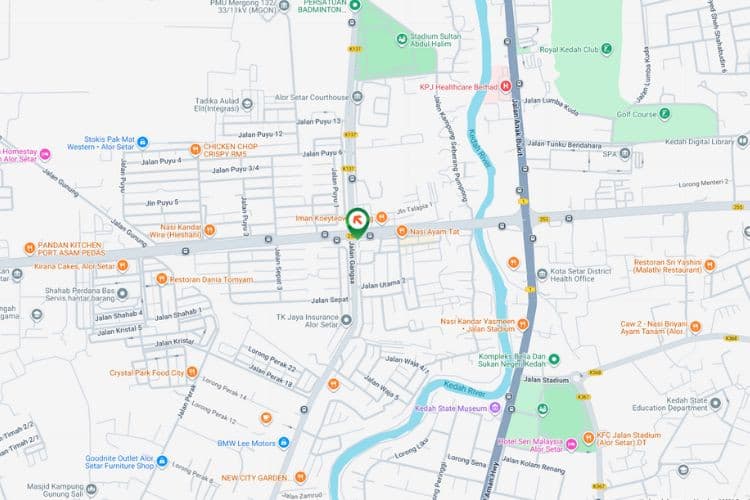 Map - Vertical Minipole Billboard at Sultanah Bahiyah Highway / Jalan Gangsa, Alor Setar, Kedah (right middle panel [E])