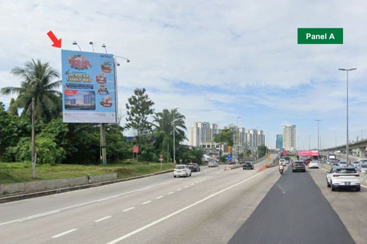 2 Sided Vertical Minipole Billboard at LDP Highway KM22.1, Puchong, Selangor (Near IOI Mall Puchong)