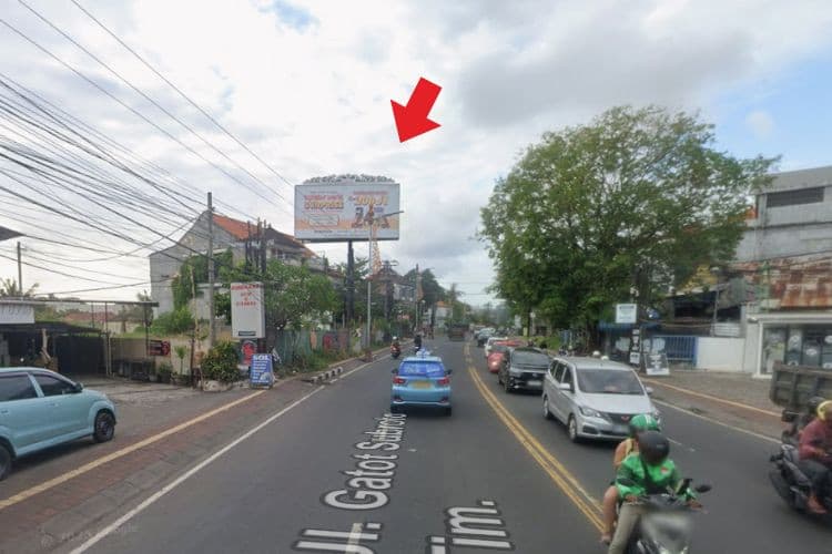 Horizontal Static Billboard at Jl. Gatot Subroto Timur No. 14, Denpasar, Bali