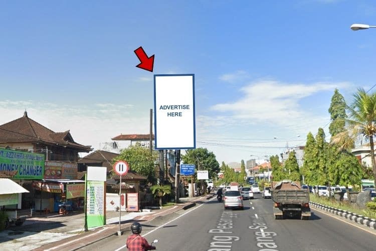 1 Panel Vertical Videotron Billboard at Jl. Simpang Pesanggaran - Simpang Sanur, Denpasar, Bali (nearby Banjar Pesanggaran)