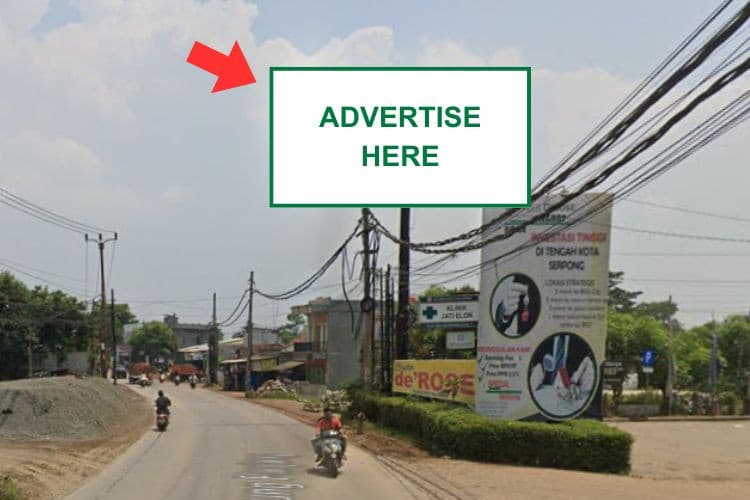 1 Sided Horizontal Static Billboard at Jl. Raya Parung Panjang, Malang Nengah, Malang Nengah, Kabupaten Tangerang, Banten (in front of Alfamart)