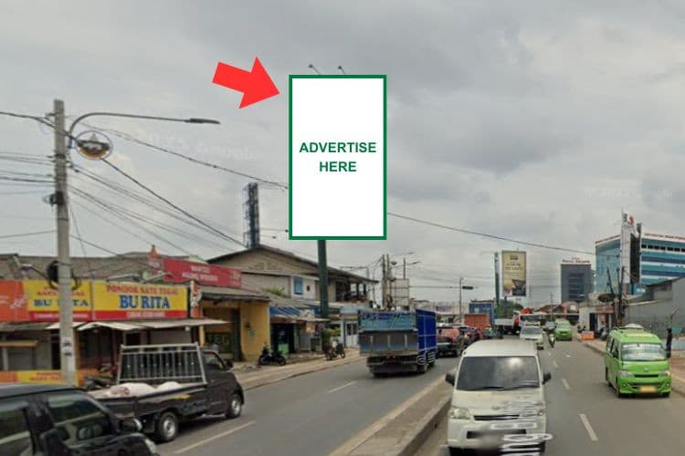 1 Sided Vertical Static Billboard at Jl. Raya Bitung, Kadu, Kec. Curug, Curug, Kabupaten Tangerang, Banten (Lampu Merah Bitung, side B)