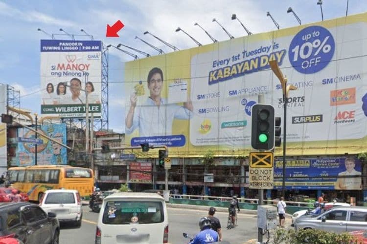 1 Sided Vertical Rooftop Billboard at 875-877 Quezon Boulevard, Sta. Cruz, Manila, Metro Manila (Near Far Eastern University)
