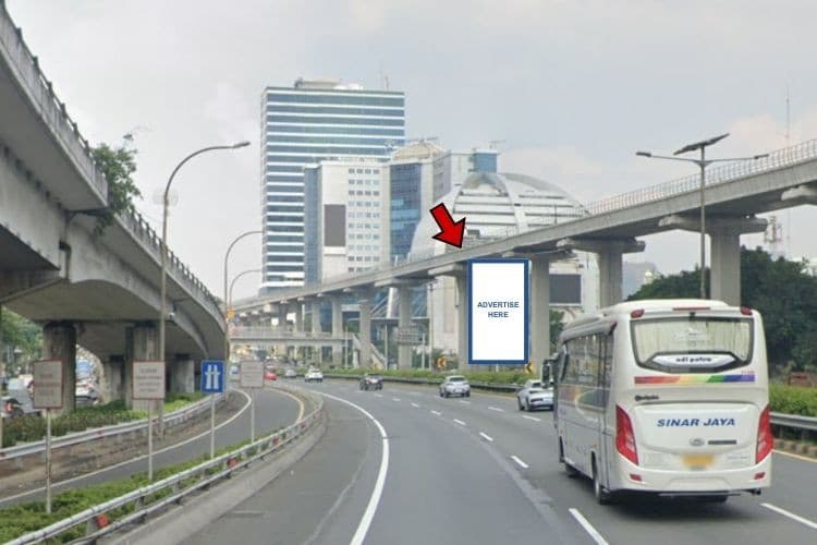 Vertical Videotron Billboard at Jl. Gatot Subroto, Jakarta Selatan, DKI Jakarta  (on SMESCO Indonesia building) - Day View
