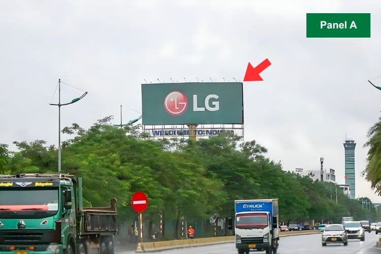 1 bảng quảng cáo 2 mặt trụ đơn tại Sân Bay Quốc Tế Nội Bài, Phường Nội Bài (Trụ số 1)
