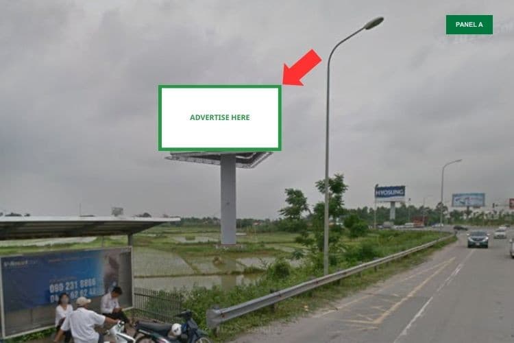 2 Sided Unipole Billboard tại Vo Van Kiet, Noi Bai, Ha Noi City (Traffic Landmark H4/11 Thang Long – Noi Bai Expressway)