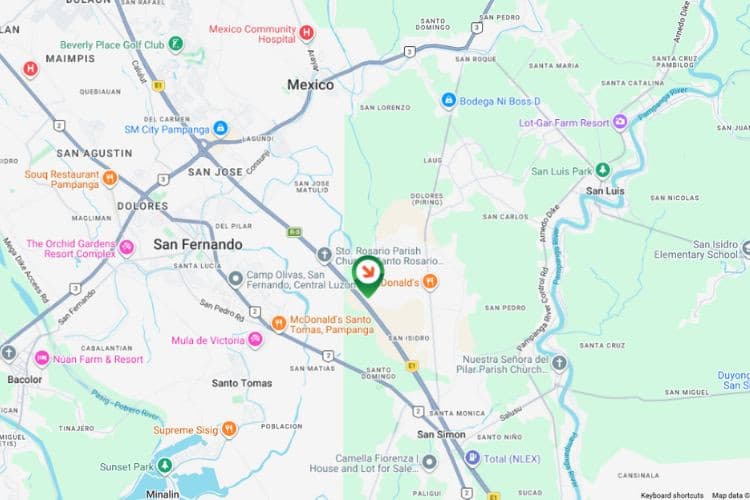 Map - Horizontal Free Standing Billboard at Dela Paz, San Simon, Pampanga (Northbound-facing, Near NLEX Pau Bridge B Side)