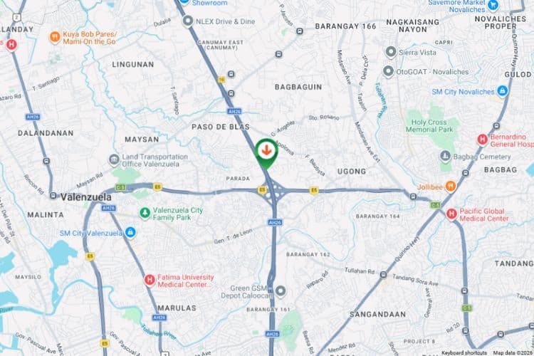 Map - Horizontal Rooftop Billboard at 2077 Candido, Valenzuela, Metro Manila (Northbound-facing, Near Smart Connect Interchange)