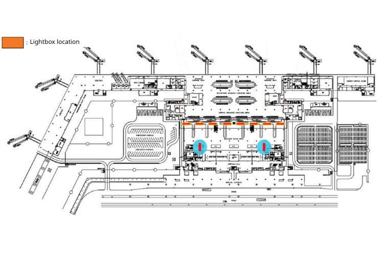 Map -  Light Box Billboard at Tan Son Nhat International Airport, Tan Son Hoa Ward, Ho Chi Minh City (Conveyor belt area, Terminal 2, Lightbox)