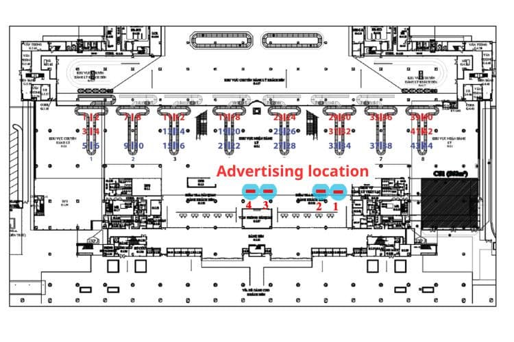 Map -  Horizontal Light Box Billboard at Tan Son Nhat International Airport, Tan Son Hoa Ward, Ho Chi Minh City (Passenger arrivals Customs Inspection Area, International Arrivals Baggage Claim Area, Terminal 2)