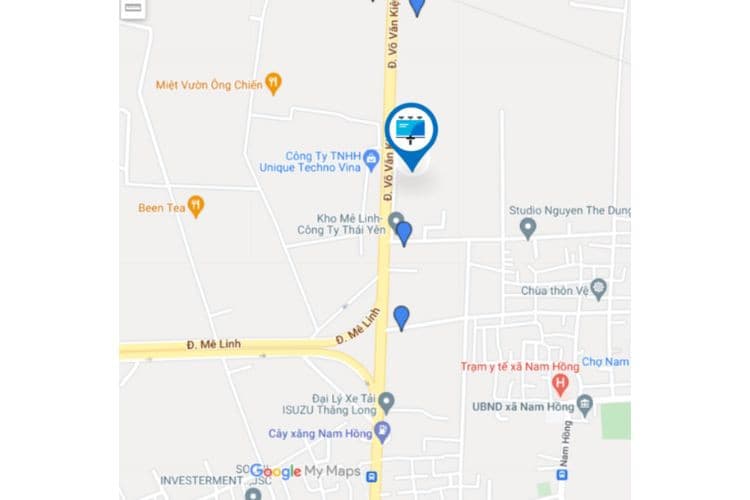 Map - Horizontal Unipole Billboard at H2/7+20 23A Thang Long, Ba Dinh Ward, Ha Noi City ( On the right side of the Thang Long-Noi Bai Expressway, heading from the city center to Noi Bai Airport)
