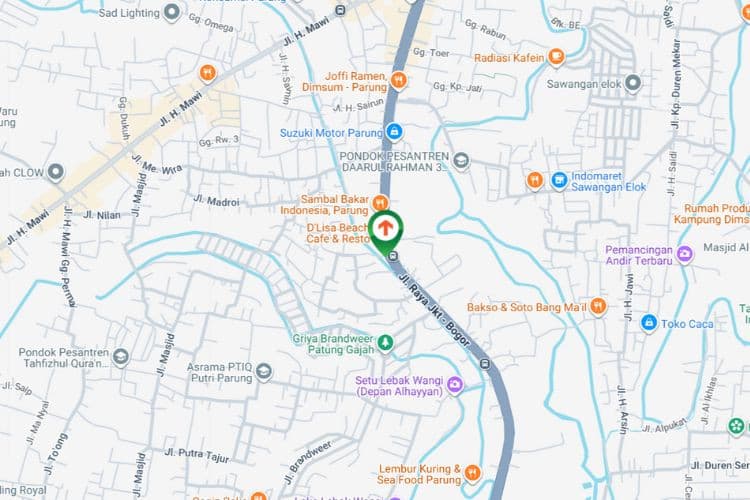 Map - Horizontal Static Billboard di Jl. Raya Parung, Kabupaten Bogor, Jawa Barat  (nearby D'Lisa Beach Cafe & Resto)