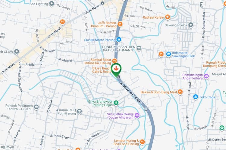 Map - Horizontal Static Billboard di Jl. Raya Parung, Kabupaten Bogor, Jawa Barat  (nearby D'Lisa Beach Cafe & Resto)