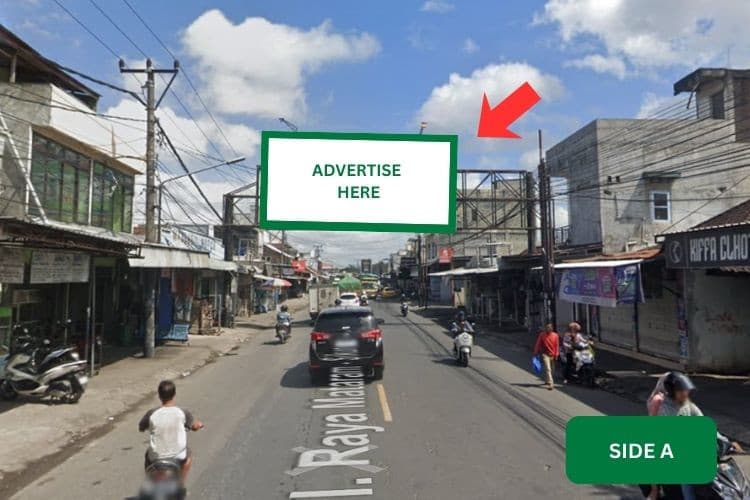 2 Sided Horizontal Bando Billboard at Jl. Raya Mataram, Lombok Timur, Nusa Tenggara Barat  (near Azizi Cell)