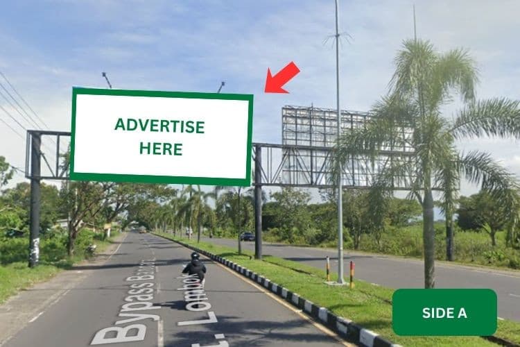 2 Sided Bando Billboard at Jl. Bypass Bandara Internasional Lombok, Lombok Tengah, Nusa Tenggara Barat  (near TripMate Lombok)