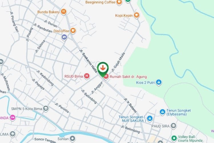 Map - Vertical Static Billboard at Jl. Sutami, Bima, Nusa Tenggara Barat  (near 0 KM Bima)