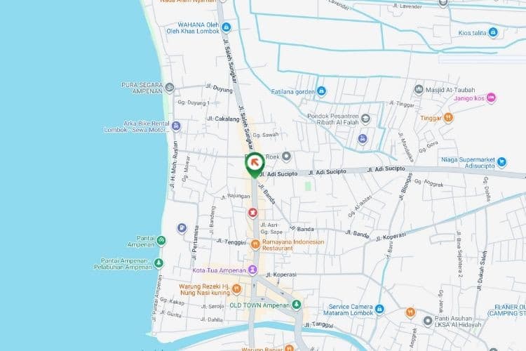 Map - Vertical Static Billboard at Jl. Saleh Sungkar, Mataram, Nusa Tenggara Barat  (near 1 Stop Gift Shop)