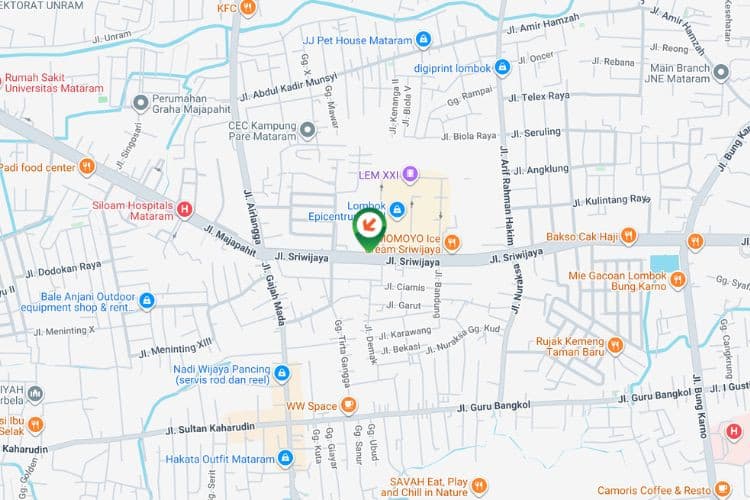 Map - Vertical Static Billboard at Jl. Sriwijaya, Mataram, Nusa Tenggara Barat  (near Epicentrum Mall)