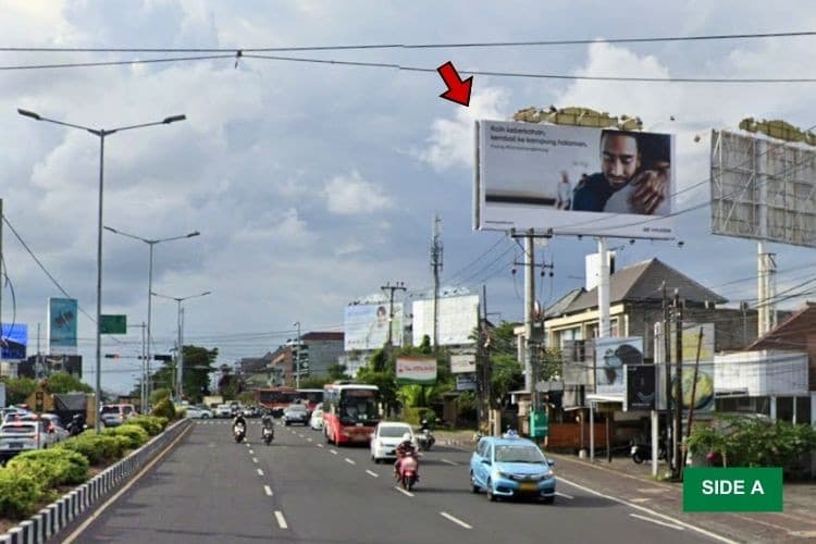 2 Sided Horizontal Static Billboard at Jl. Sunset Road, Badung, Bali  (nearby GrandLucky Supermarket Sunset)