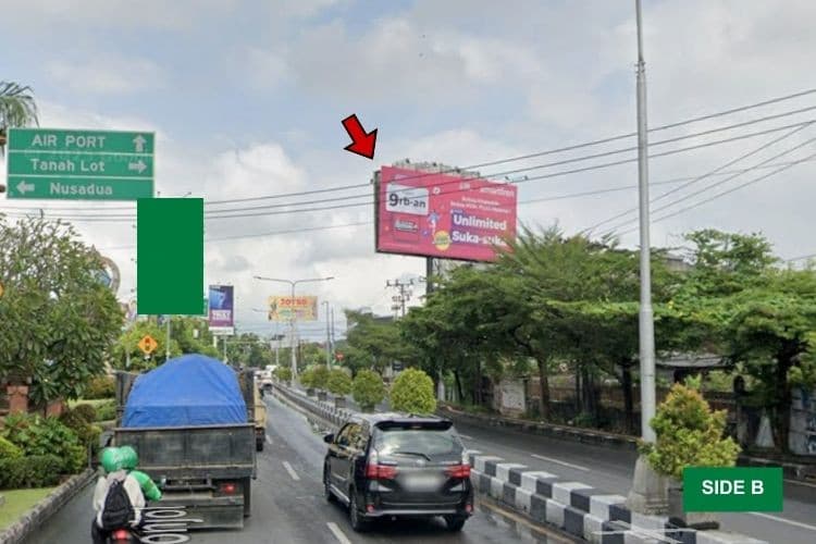 Horizontal Static Billboard at Jl. Sunset Road, Badung, Bali  (Intersection Jl. Imam Bonjol) - Day View, Side B
