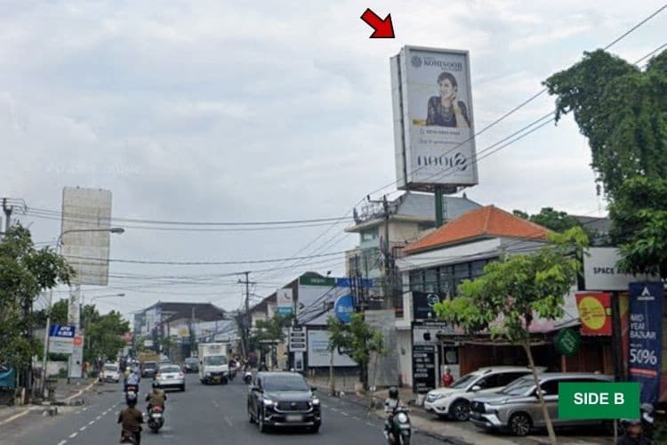 Vertical Static Billboard at Jl. Teuku Umar, Denpasar, Bali  (nearby Blibli Store Teuku Umar) - Day View, Side B