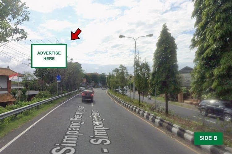 Horizontal Static Billboard at Jl. Bypass Ngurah Rai, Denpasar, Bali  - Day View, Side B