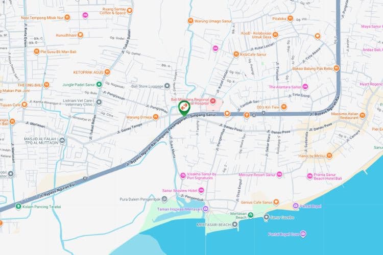 Map - Horizontal Static Billboard at Jl. Bypass Ngurah Rai, Denpasar, Bali